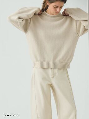 TOAST Cotton High Neck Sweater